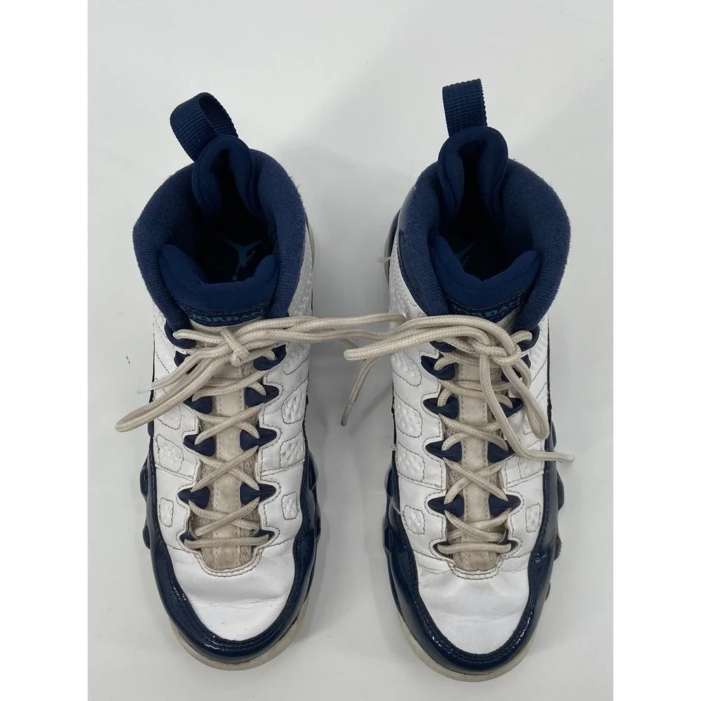 Air Jordan 9 Retro GS‎ White/Blue Size 4Y 302359-145